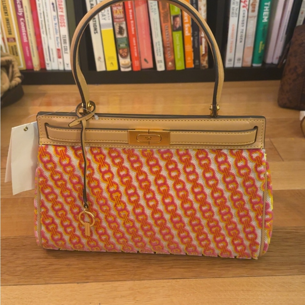 Tory Burch Lee Radziwill Satchel - Pink and Tan - Picture 10 of 10